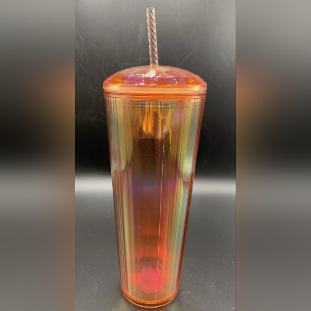 Starbucks 2020 Rose Gold Iridescent Dome Kaleidoscope 24oz Venti Tumbler Cup - Picture 2 of 4